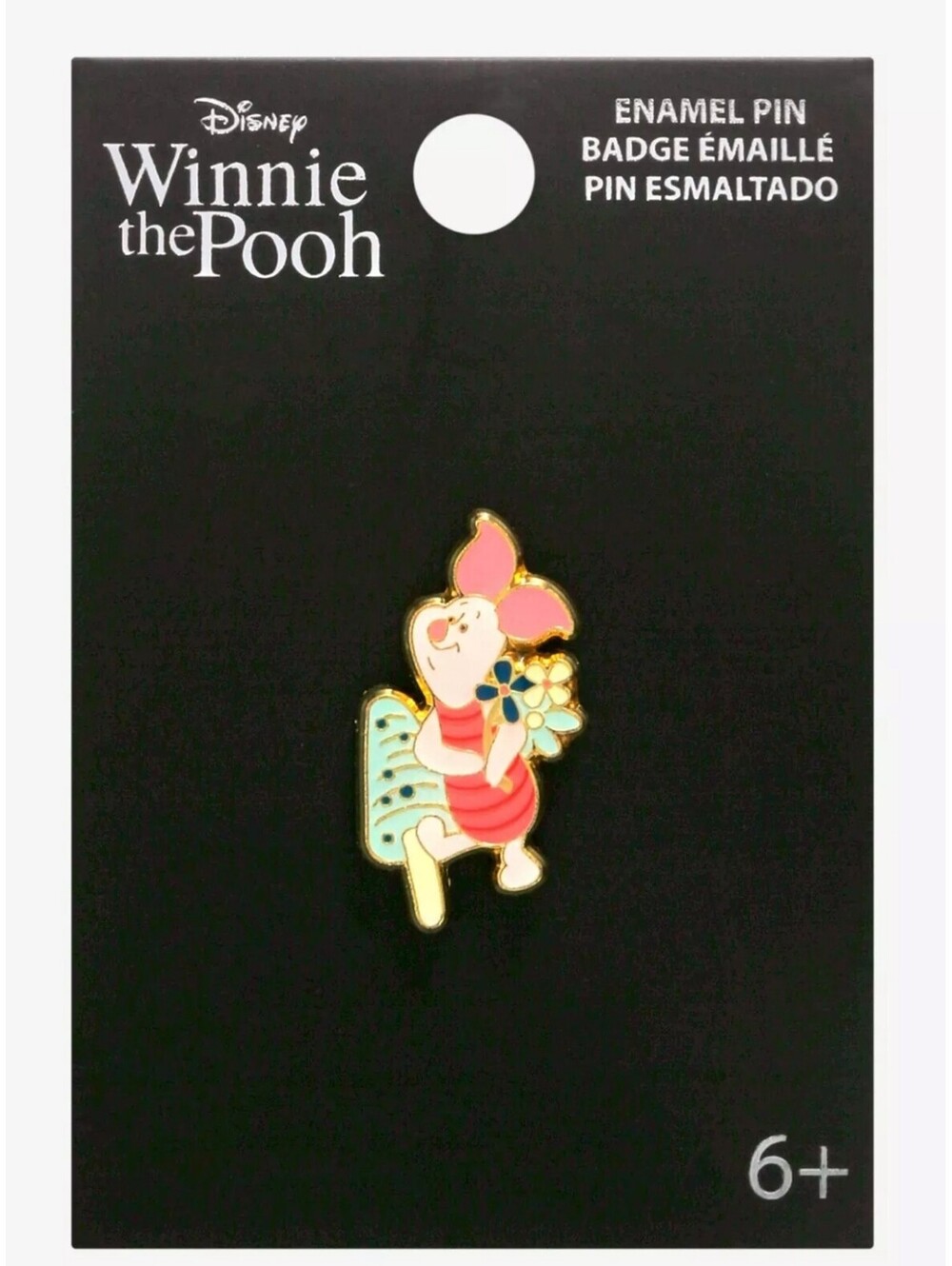 Disney Winnie the Pooh Piglet Mushroom Floral Enamel Pin